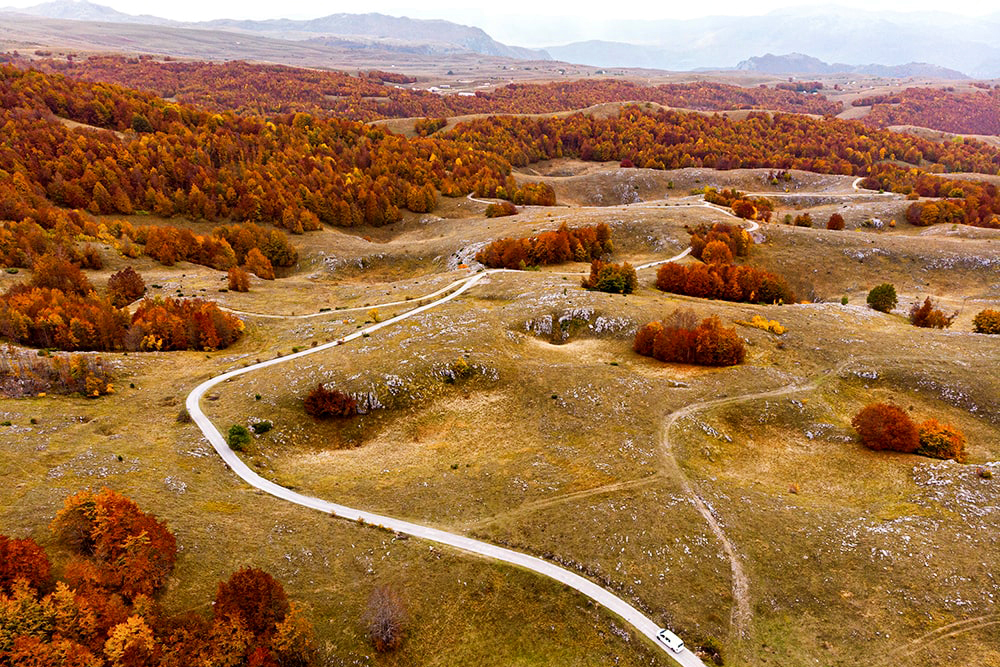 Durmitor National Park Fall Season Aerial View